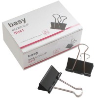 Зажим для бумаг BASY, 41 мм, черные, 12 шт/уп 023-5041 Зажим для бумаг BASY, 41 мм, черные, 12 шт/уп 023-5041