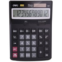 Калькулятор DELI "1507", 12 разрядный, черный (168*123*30мм) 044-1507/BK Калькулятор DELI "1507", 12 разрядный, черный (168*123*30мм) 044-1507/BK