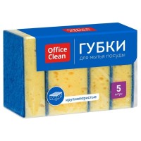 Губка кухонная OfficeClean, крупнопористая, 100*70*30мм, 5 шт/уп  025-281462
