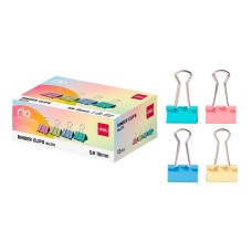Зажим для бумаг DELI "RIO", 19 мм, цветные, 12 шт/уп  044-Z75
