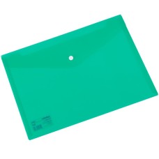 Папка-конверт на кнопке DELI "Aurora", А4, 0,16 мм, прозрачно-зеленая  044-5505/GN