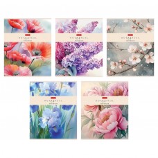 Тетрадь "Hatber", 48л, А5, клетка, на скобе, ламинация Soft-Touch, "Ботаника"  092512-48Т5лВ1