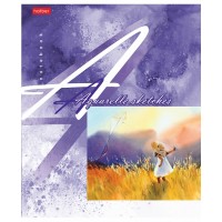 Тетрадь "Hatber", 80л, А5, линия, на скобе, тиснение, "Акварельные зарисовки"  075628-80Т5тВ2