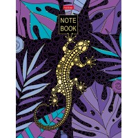 Бизнес-блокнот "Hatber", 80л, А5, клетка, 5-цв.срез, тв.переплет, "Fantastic Animals" 