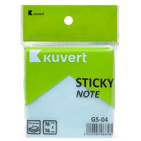 Жабысқақ жазба қағазы 76*76мм KUVERT "Sticky", 100п, көгілдір 217-GS04BL