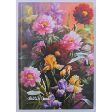 Скетчбук "Цветы", 56 стр., А5, твердая обложка, плотность 120 гр/м2  H0000001078