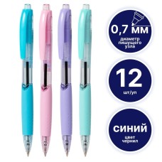 DELI "Every Q41" автоматты шарикті қаламы, 0,7 мм, көк, грип, корпусы ассорти 044-Q41BL