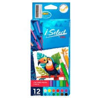 Набор цветных карандашей DELI "i Select", 12 цветов, дерево 044-C144-12 Набор цветных карандашей DELI "i Select", 12 цветов, дерево 044-C144-12