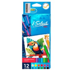 Набор цветных карандашей DELI "i Select", 12 цветов, дерево  044-C144-12