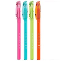 Ручка шариковая DELI "Q59", 0,7 мм, корпус ассорти, синяя, грип  044-Q59BL