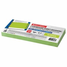 Разделитель бумажный BRAUBERG 105*240мм, 100л, 160гр, зеленый  033-223971