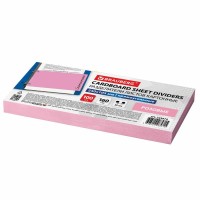 Разделитель бумажный BRAUBERG 105*240мм, 100л, 160гр, розовый 033-223974 Разделитель бумажный BRAUBERG 105*240мм, 100л, 160гр, розовый 033-223974