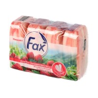 Мыло туалетное FAX Клубника&Крем, мультипак 4*70гр