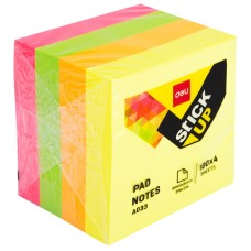 51*51мм deli stick Up нота қағазы, жабысқақ, 4 неон түсті, 400 парақ 044-03303