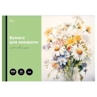 Бумага для акварели BG "Полевые цветы", А4, 200 г/м2, 10 листов  025-БА10А4_60214