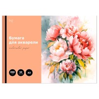 Бумага для акварели BG "Пионы", А3, 200 г/м2, 10 листов  025-БА10А3_60209