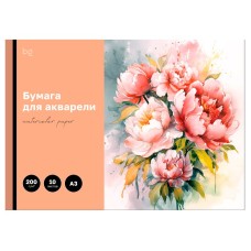 Бумага для акварели BG "Пионы", А3, 200 г/м2, 10 листов  025-БА10А3_60209