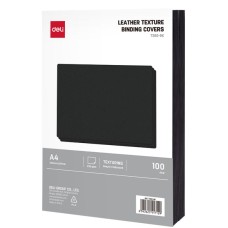 DELI "ET360-BK" мұқабасы, А4, тері астындағы картон, 230 гр, қара 044-ET360-BK