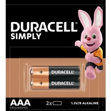 DURACELL Simply AAA lr03-mn2400 батареялары (2 дана / бл)