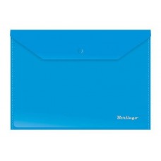 Папка-конверт на кнопке BERLINGO, А4, 0,18 мм, плотная, синяя  AKk_04102 (09071)