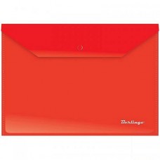 Папка-конверт на кнопке BERLINGO, А4, 0,18 мм, плотная, красная  AKk_04103 (26240)