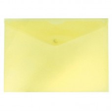 Папка-конверт на кнопке БЮРОКРАТ, А4, 150 мкм, желтая  028-816648