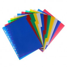 Разделитель пластиковый DELI, А4, 12 листов, цветной  044-5725