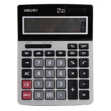 Калькулятор DELI "1671", 12 разрядный, серый (185*135*38мм)  044-1671