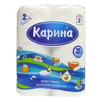 Полотенца бумажные КАРИНА-2 (21,5см*12±1м), (16) 2 слоя, 2 рул/уп