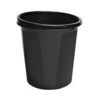 Корзина для мусора 9 литров СТАММ, цельная, черная КР60