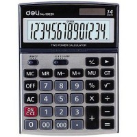 Калькулятор DELI "39229", 14 разрядный, серый (193*139*34мм)  044-39229