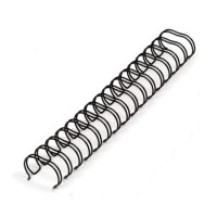 Пружины для переплета 6,4 мм iBind, металл, на 30 листов, 100 шт/уп, черные 35553