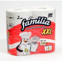 Familia XXL қағаз сүлгілері МЕГА АҚ, (22,5 см*24м), 2 қабат, 2 руль / уп