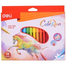 Фломастеры DELI "ColoRun", 18 цветов  044-10010