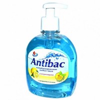 Мыло жидкое ANTIBAC Ультразащита с Экстрактом Лимона и Льняным маслом, 330 мл, с дозатором