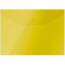 Папка-конверт на кнопке OfficeSpace А4, 0,15 мм,  желтая 025-220894