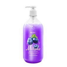 Мыло-крем жидкое Grass Milana Черника в йогурте, с дозатором, 1000 мл 126301