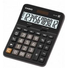 Калькулятор CASIO DX-12B-W-EC (175*129*33мм), 12-разрядный, черный  10261