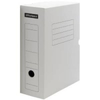 Короб архивный OfficeSpace, с клапаном, микрогофрокартон, 100 мм, белый 22752