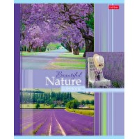 Тетрадь "Hatber", 48л, А5, клетка, на скобе, серия "Beautiful Nature" 