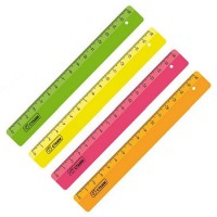 Линейка 16 см СТАММ Neon, 4 цвета ассорти ЛН01
