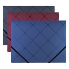 Папка на резинке DELI "Cube", A4, пластиковая, ассорти  044-39621