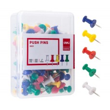Кнопки-гвоздики DELI в пластиковой коробочке, 100 шт  044-0031