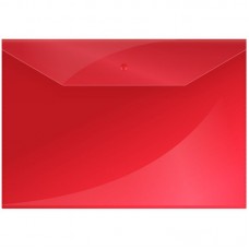 Папка-конверт на кнопке OfficeSpace А4, 0,15 мм,  красная  025-220896