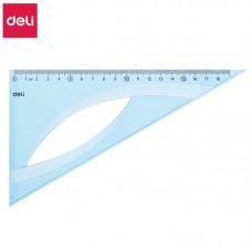 Треугольник DELI  21 см, 60 градусов тонированная, голубой  044-Н15
