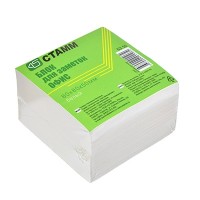 Блок бумаги для заметок 8*8*5 СТАММ ОФИС, 65 г/м2, белый БЗ50