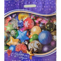 Пакет с ручками полиэтиленовый большой, 40*45см, ассорти