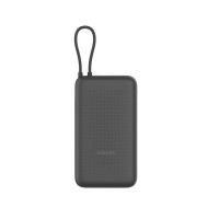 Xiaomi Power Bank 20000mah портативті қуат банкі (Біріктірілген Кабель) GL Қою Сұр