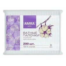 Палочки ватные AMRA 200 шт/уп