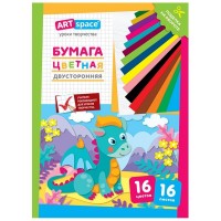 ArtSpace "Айдаһар" түсті қағаз, A4, 16 парақ, 16 түс